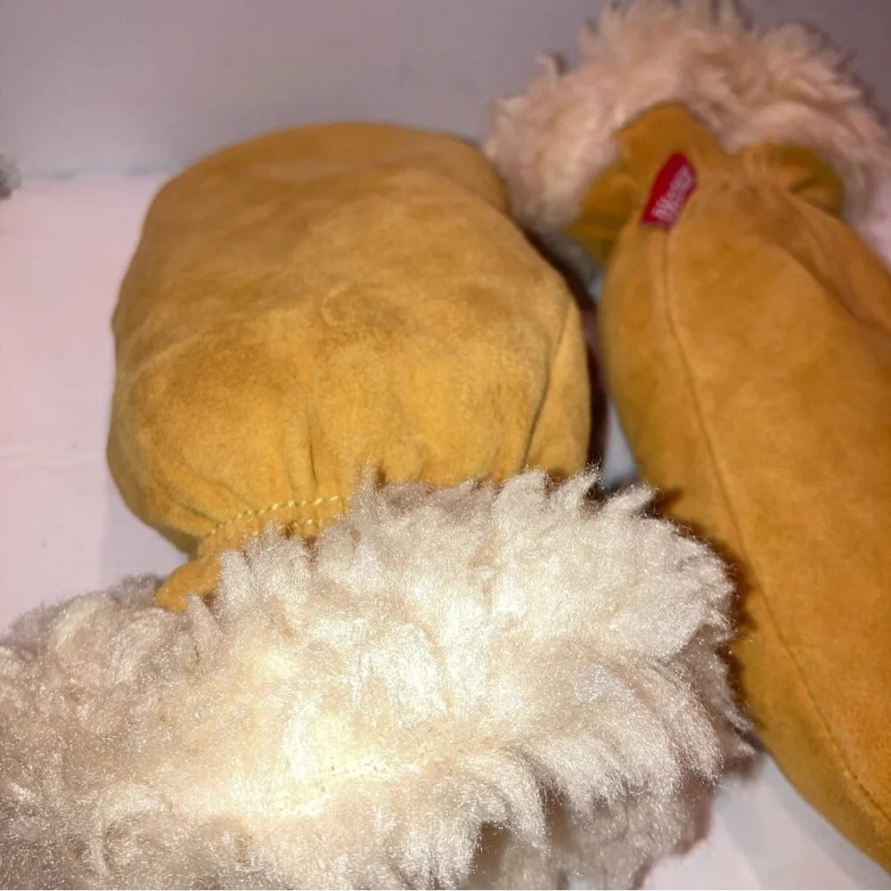 Kinko Kids DEERSKIN Suede Sheepskin Lined BRAND NEW UNISEX Mittens for Kids